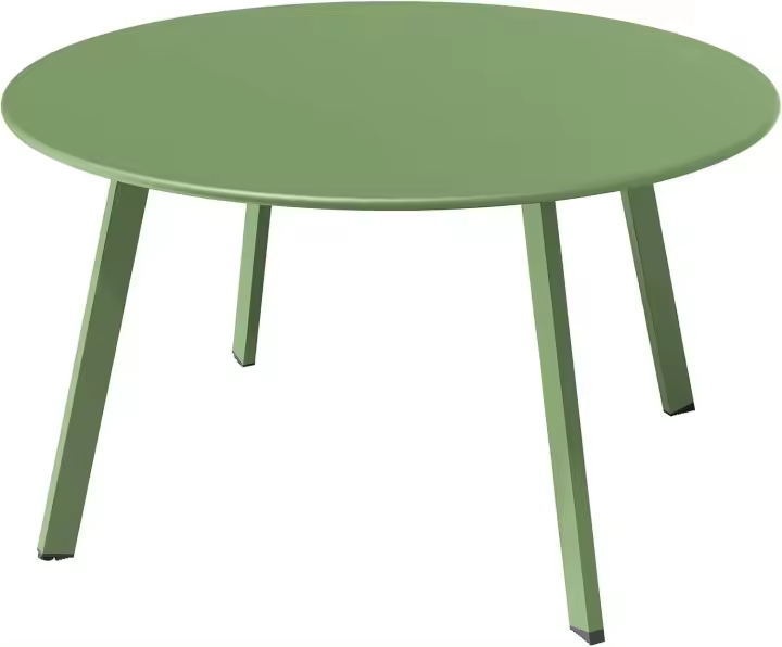 Mesa de café, Mesa de balcón, Resistente a la Intemperie, Mesa Auxiliar para Exteriores, Interior, Sala de Estar, Oficina, jardín, balcón (Amarillo azufre) - 1