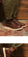 Botas de hombre de alta gama de cuero zapatos de hombre de piel de vaca de capa superior - details 16