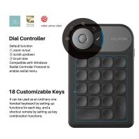 HUION Keydial  Bluetooth Programmable Keypad with Dial 5 Keys Anti-ghosting 18 Customized Keys, Wireless Shortcut Keyboard - details 1