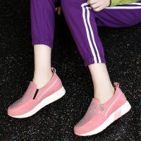 Zapatos de punta redonda plana con cremallera lateral inferior gruesa, zapatos deportivos casuales para mujer, zapatos de talla grande - details 21