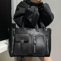 Bolso de Hormigas de Cuero Sintético Negro Bolso de Mano Desmontable con Múltiples Bolsillos para Mujeres Perfecto para Commutería, Viajes, Uso Diario - details 1