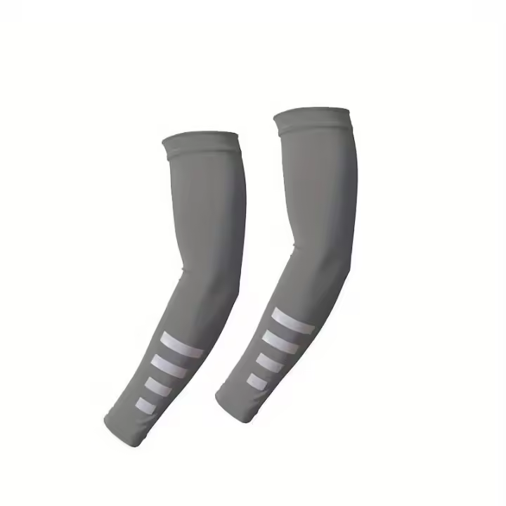 1 par de mangas de protección solar UV para verano, reflectantes, de poliéster, materiales no textiles, con ciclismo nocturno, correr, calentadores de brazos, cubrebrazos deportivos para hombres y mujeres. - 1