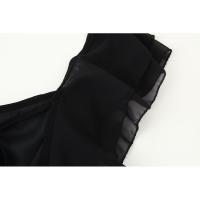 Vestido elegante con volantes y espalda descubierta para mujer, cuello oblicuo, sin mangas, con cordones, dobladillo irregular, largo hasta el suelo, vestidos para mujer de primavera - details 18