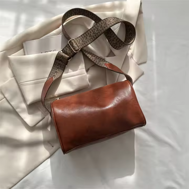Bolso Retro Pequeño para Mujer 2023 Estilo Casual de Moda Correa Ancha Bolso Cruzado para Chicas - 1