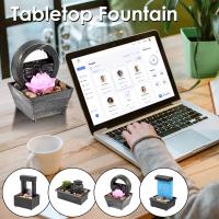 Mesa con luz, batería/USB, fuente de meditación Zen para interiores, funciona con USB, para mesa - details 2
