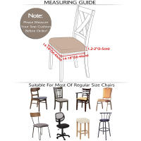 Fundas de asiento para silla de comedor de Jacquard elásticas duraderas, funda de cojín para silla de comedor tapizada elástica lavable extraíble - details 3