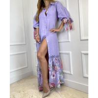 Vestido de verano estampado casual para mujer, vestidos largos de moda para mujer - details 1