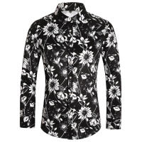Camisa de Moda de Otoño Impresión Digital Casual Camisa de Negocios de Manga Larga - details 17