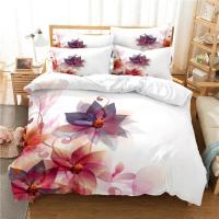 Juego de cama de flores 3d para el Día de San Valentín, funda de edredón de lujo con corazón rosa y amor, de tamaño doble - details 6