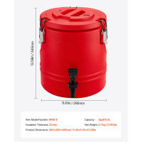 Dispensador de bebidas aislado SucceBuy, contenedor térmico para bebidas frías y calientes de 3 galones/11.4 L con grifo, jarra enfriadora de grado alimenticio con interior de acero inoxidable, ideal para té, café, catering y uso en exteriores - details 9