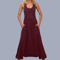 Mono de Manga Sin Aretes para Mujer Pantalones Harem con Bolsillo Lateral Ropa de Trabajo Suelta - details 6