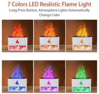 Nuevo Humidificador Chimenea Sal Cristalina Roca de Fuego 7 Colores Llama Luz Aroma Volcán Humidificador de Aire Difusor de Aceite Esencial para el Hogar - details 1