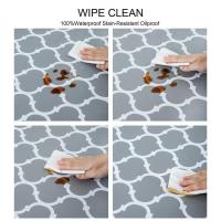Redondo con borde elástico, impermeable, a prueba de aceite, PVC, mantel limpio para uso en interiores y exteriores - details 8