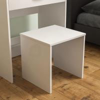 Tocador de maquillaje, madera, cajones, blanco, 130 x 63,5 x 39 cm 9 cm - details 4