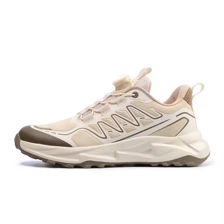 Nuevas zapatillas de deporte de piel de microfibra con botón giratorio de suela blanda que absorben los golpes, versátiles y de moda - 1