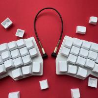 Teclado Corne V4 Spilt negro con cable, modo único, intercambio en caliente, teclado con bocina, RGB personalizado, VIAL, Kit de teclado ergonómico, accesorios para jugadores - details 16