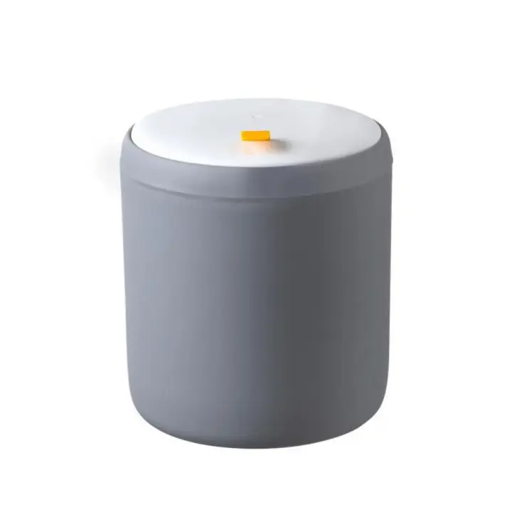 Cubo de basura de plástico Tipo de impresora, Papelera portátil antiolor con tapa, Color de contraste, Mini cesta de escritorio/escritorio - 1