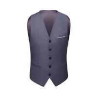 M-6XL de lujo a la moda de gama alta de Color sólido para hombre, traje informal de negocios oficial, chaleco para novio, vestido de boda, abrigo de cintura para fiesta - details 15