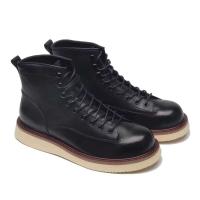 Botas de tobillo de diseñador para hombre, color marrón, alta calidad, moda, cuero genuino, plantilla de goma, estilo invierno - details 3