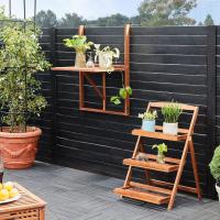 Casaria Colgante Plegable Mara Acacia FSC para Terraza Balcón Patio Exterior 65x45x87cm Marrón - details 6