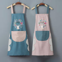 Delantal impermeable resistente al aceite con bolsillo, babero multiusos transpirable y reutilizable con cordones, accesorios de cocina - details 6