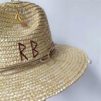 Cadena de perlas DIY corona cóncava nueva letra coreana playa hombres y mujeres sombrero punk color caramelo sol - details 3