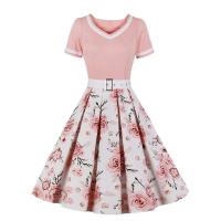 Vestido de Punto de Polka Dot Vintage 2024 Estilo Rockabilly Retro para Mujeres - details 11