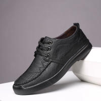 Los mocasines de cuero de vaca con cordones informales de negocios para hombre son cómodos y livianos - details 13