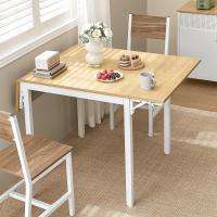 Mesa de Hoja Abatible, para 2-4 Personas, para Cocina, para Espacios Pequeños, Roble Natural - details 1