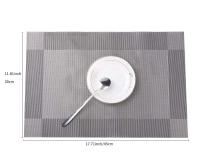 Juego de 10 manteles individuales de PVC antideslizantes y lavables para mesa de comedor y cocina, 45x30 cm (gris plateado) - details 6