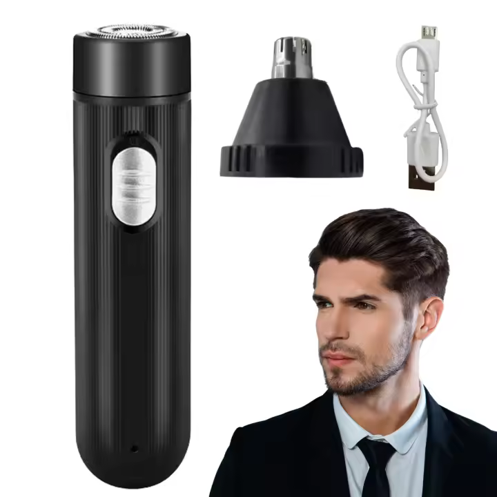 Afeitadora Eléctrica Inalámbrica Tamaño de Bolsillo Para Barba y Parpadeo - 1