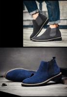 Zapatos de piel de estilo británico de otoño e invierno, botas casuales sin cordones, talla grande 46, botas para hombre - details 10