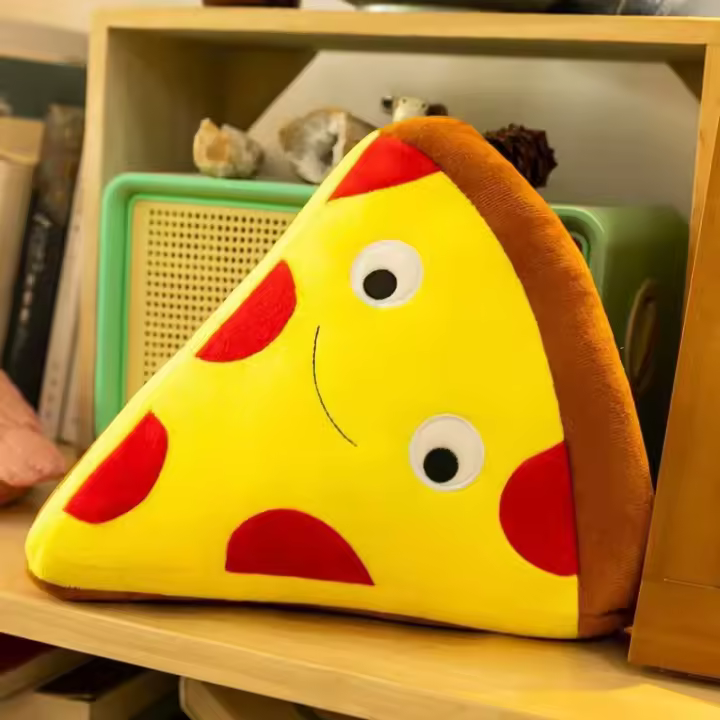 Cojín Creativo de Peluche de Hamburger Suave y Esponjoso Regalo de Cumpleaños para Niños Diseño Francés de Fritos y Pizza Unisex - 1
