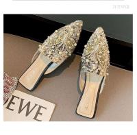 Tacones altos gruesos con punta cuadrada para mujer, zapatos informales para mujer - details 11