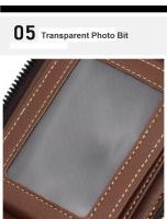 Cartera corta con cremallera para hombre, tarjetero informal de cuero PU con bolsillo para monedas - details 11