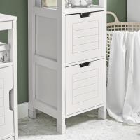 Armario de Baño de Metal 3 Estantes y 2 Cajones Blanco 30 x 30 x 144cm - details 6