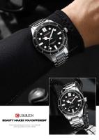 Reloj de Cuarzo CURREN 8450 Diseño de Lujo para Hombres Correa de Acero Inoxidable - details 12