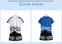 Conjunto de ropa y pantalones cortos de secado rápido para niños, ropa deportiva informal, estampado de texto, Verano - details 2