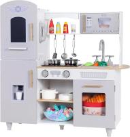 AuAg Juego de cocina de madera para niños pequeños, regalo de cocina de juguete para niños y niñas, juego de cocina, estufa y dispensador de agua con sonido - details 7