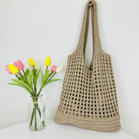Bolso de hombro tejido con diseño hueco Vintage para mujer, bolsos de mano de gran capacidad, bolsos de viaje de verano para mujer, bolsos de playa - details 2