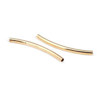 20 piezas, 25MM, 30MM, 35MM, 18K, Color dorado, latón, pulseras arqueadas lisas, tubo, suministros para fabricación de joyas, accesorios Diy - details 16