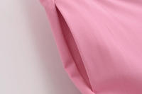 TRAFZA-Conjunto de 2 piezas rosa para mujer, chaqueta con solapa, manga larga, bolsillo, con cordones, Top + pantalones de pierna ancha con cremallera de cintura alta - details 20