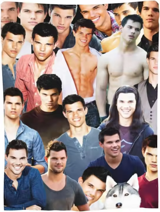 Manta Suave de Lana Taylor Lautner Ideal para Sofá, Coche, Camping, Yoga, Viajes, Decoración del Hogar Regalo de Manta de Playa Cómoda - 1