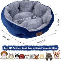 Asvin Cama pequeña para perros pequeños, camas para gatos de interior, cama para mascotas para cachorros y gatitos, extra suave y lavable a máquina, con parte inferior Oxford antideslizante y - details 2