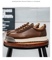Nuevos Zapatos Versátiles Para Deportes Y Ocio, Zapatos Casuales Negros Con Plataforma Para Hombre - details 11
