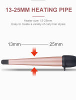 SSITO Rizadores de pelo cónicos para Mujer, rizador eléctrico de pelo Largo with Pantalla LED y Control de temp, Varita rizadora, 13-25mm - details 8