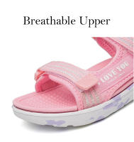 Sandalias deportivas de suela suave para niñas, zapatos de princesa a la moda, flores rosas, zapatos planos de marca, zapatos de playa antideslizantes, Verano - details 7