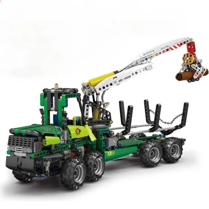 Kits de construcción de maquinaria forestal neumática, juego de construcción de Tractor forestal MOC, modelo de vehículos de construcción, juguete de regalo para niños mayores de 8 años/adultos entusiastas de las colecciones (más de 938 piezas) - 1