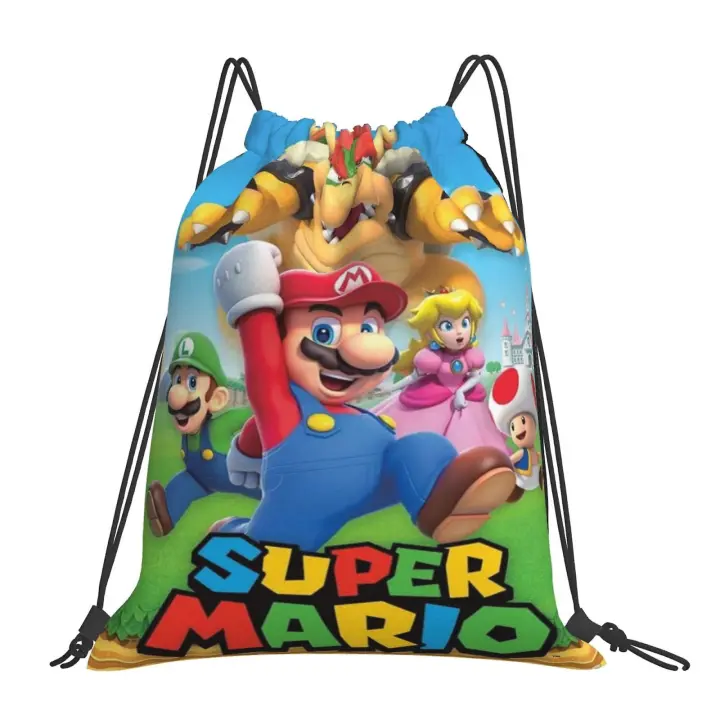 Mochila con cordón Mario, bolsa deportiva para gimnasio, bolsa con cordón resistente al agua, bolsa con cincha 141 - 1
