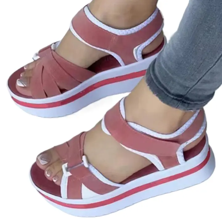 Sandalias de Mujer Tallones Coloridos Combinados Sandalias de Tacón Zapatos de Verano 2025 - 1